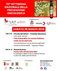 Locandina LILT Novara Settimana Nazionale per la Prevenzione Oncologica